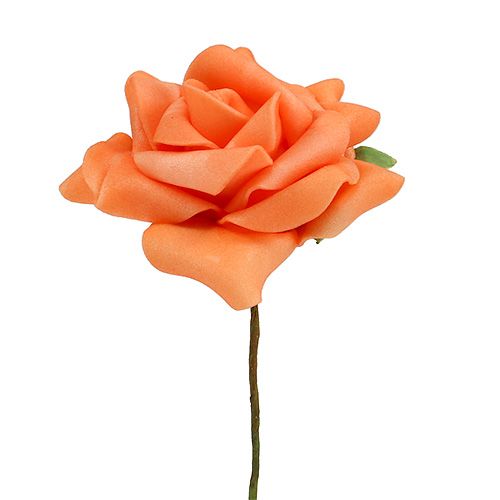 Itens Rosa de espuma Ø7,5cm laranja 18 unidades