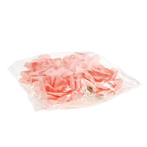 Floristik24 Espuma Rosa Espuma Rosa Salmão Ø15cm 4 un