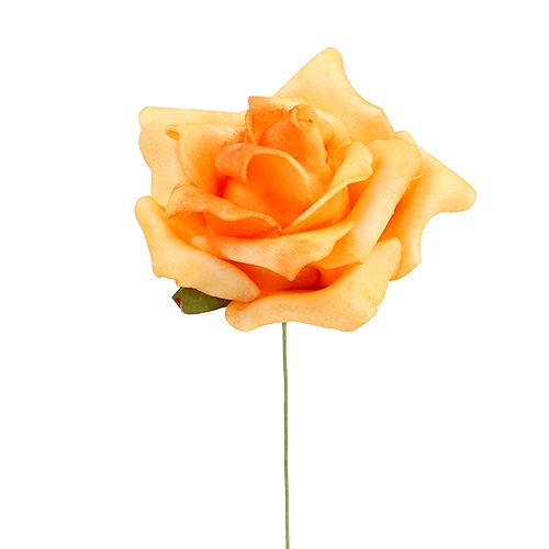 Floristik24 Rosa de espuma Ø6cm laranja claro 27 unidades