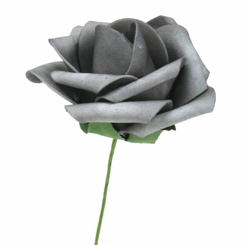 Itens Rosa de espuma Ø7,5cm cinza 18p