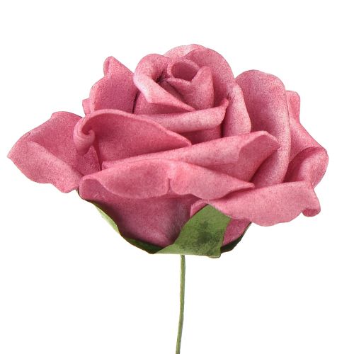 Itens Rosa de espuma em arame mini rosas rosa velho Ø5cm 27 unidades