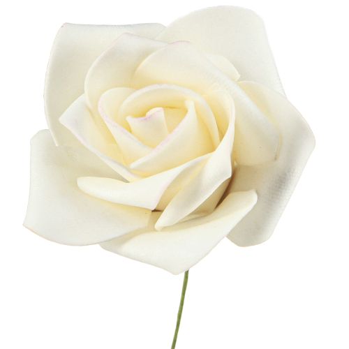 Rosas de espuma Baunilha Rosas artificiais Ø6cm 27 unidades