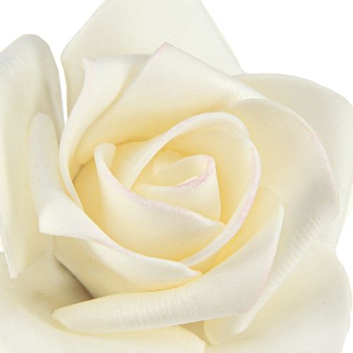 Itens Rosas de espuma Baunilha Rosas artificiais Ø6cm 27 unidades