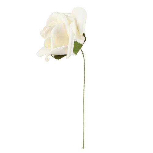 Itens Rosas de espuma Baunilha Rosas artificiais Ø6cm 27 unidades