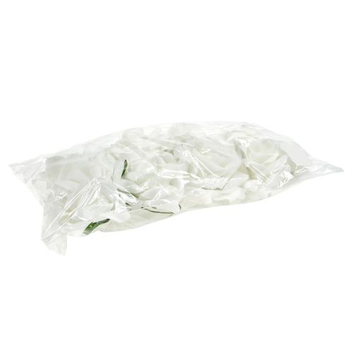 Itens Rosas de espuma brancas Ø10cm 8 unid.