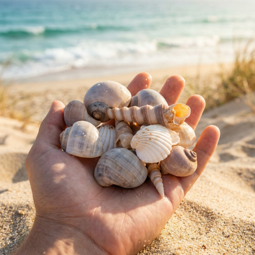 Itens Conchas e caracóis. Artigos decorativos marítimos naturais para uma decoração de interiores elegante. 500g