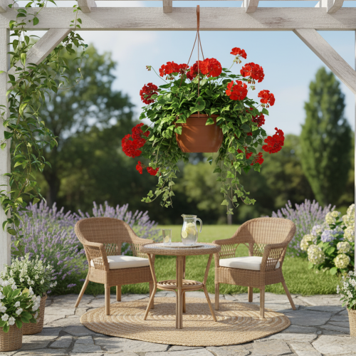 Itens Cesto suspenso Ø25cm terracota