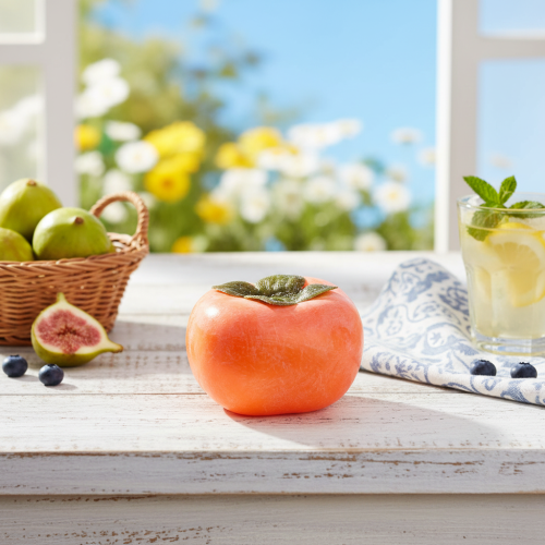 Itens Fruta de caqui artificial fruta artificial decorativa Ø8cm Alt.5,5cm