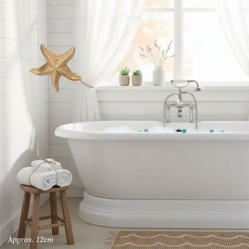 Itens Estrela-do-mar decorativa de cerâmica para pendurar, com um toque marítimo, decoração de verão para a casa, 12 cm, 2 peças