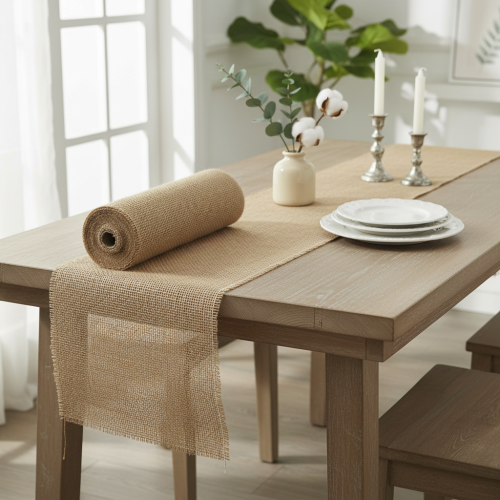 Itens Caminho de mesa fita de juta natural 30cm 10m