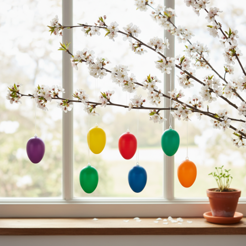 Itens Enfeites de ovos de Páscoa para decoração de primavera, casa ou jardim. Itens decorativos coloridos, 6 cm, 24 peças.