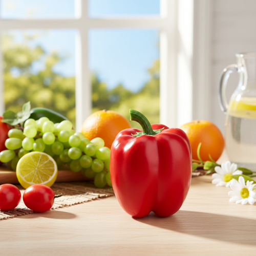 Itens Chupeta decorativa de comida vermelha com pimenta vegetal Alt.10cm