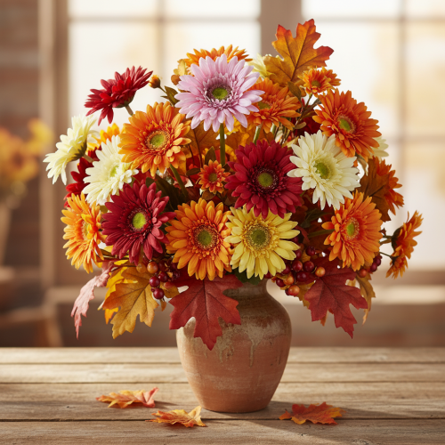 Itens Flores Artificiais Gerbera Jardim Flores Artificiais Roxas 47cm