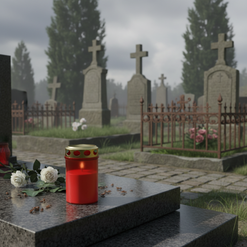 Itens Luz grave cilíndrica vermelha Ø6cm Alt.10cm 12 unidades