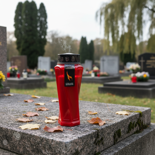 Itens Grave light Plástico rodado Vermelho Ø11cm A25cm