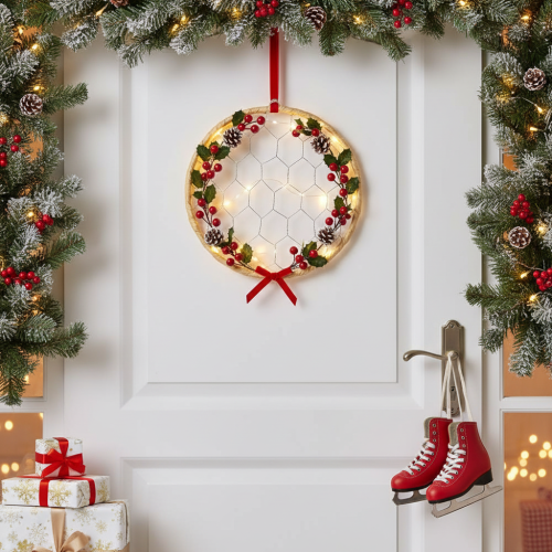 Itens Anéis decorativos de metal em ráfia para pendurar, Ø20cm, 4 peças, decoração boho para parede e janela.