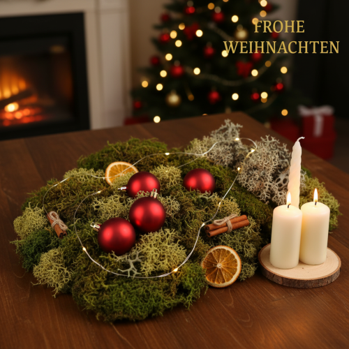 Itens Musgo decorativo para artesanato, musgo natural misto verde e verde claro, 75g