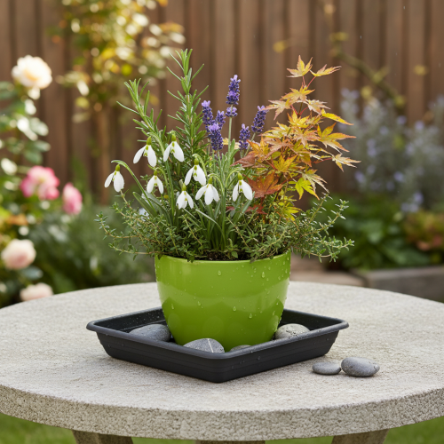 Itens Base para copos Lara quadrada 20cm x 20cm antracite 1ud