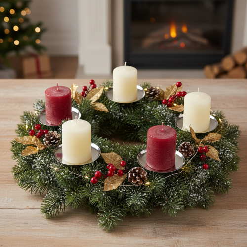 Itens Castiçal prata Ø10cm 4 unid.