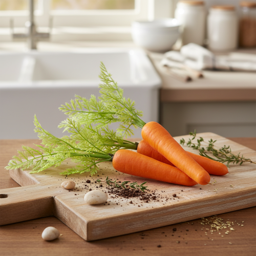 Itens Cenouras decorativas vegetais artificiais C30cm 3 un