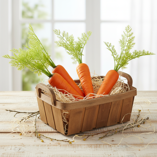 Itens Cenouras decorativas vegetais artificiais C30cm 3 un