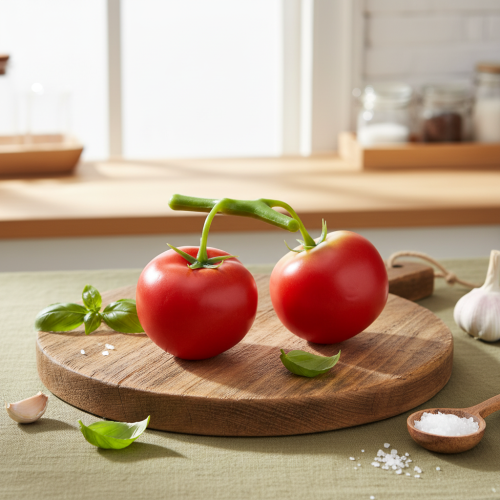 Itens Tomates Decorativos 2 Tomates Artificiais em Videira Ø6cm C15cm