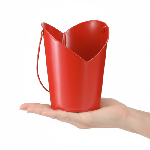 Itens Vaso de metal em formato de coração com alça, vermelho, Ø12cm A15/9cm