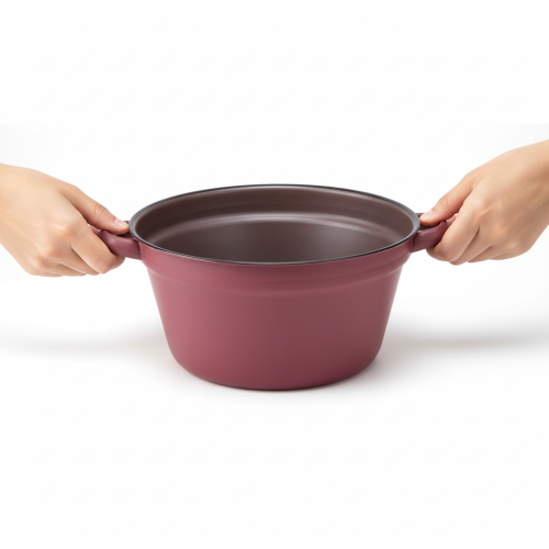 Itens Balde de metal com alças, vaso decorativo para plantas, vermelho, Ø20,5 cm, A10,5 cm