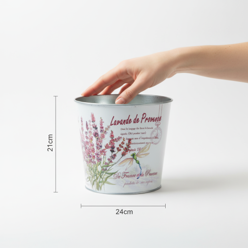 Itens Vaso de metal para flores, lavanda, Ø24cm A21cm