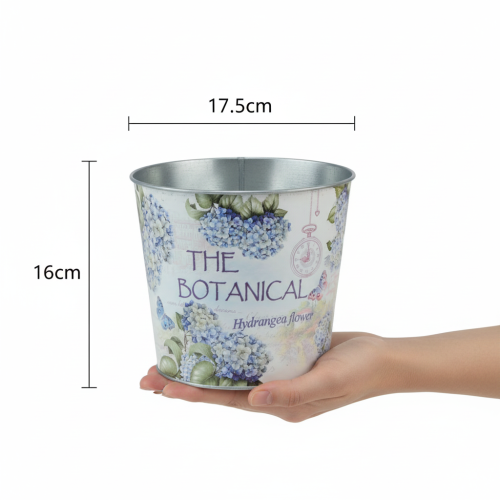 Itens Vaso/cachepô pequeno de metal para hortênsia, Ø17,5cm A16cm