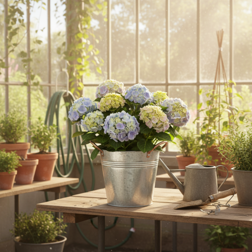 Itens Vaso de metal com alças, balde decorativo, Ø16cm A15cm