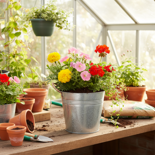 Itens Vaso de metal com alças, balde decorativo, Ø16cm A15cm