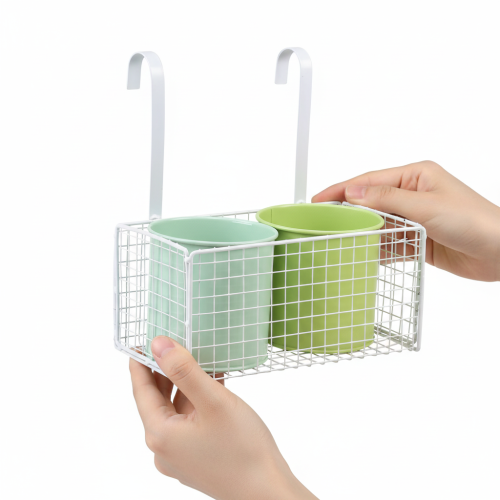 Itens Vaso de metal para pendurar, verde, decoração para varanda, 22 cm de comprimento x 23,5 cm de altura.