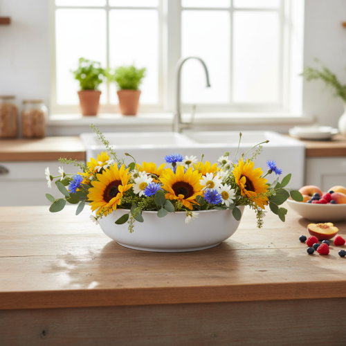 Itens Tigela de metal branca com acabamento esmaltado, Ø25cm, A7cm