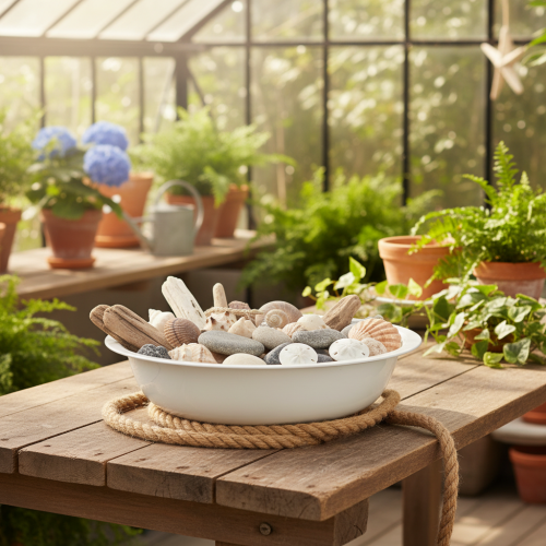 Itens Tigela de metal com acabamento em esmalte branco, Ø29cm, A7,5cm