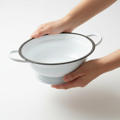 Itens Tigela decorativa de metal, branca e preta, Ø16,5cm, A6,5cm, conjunto de 4 peças