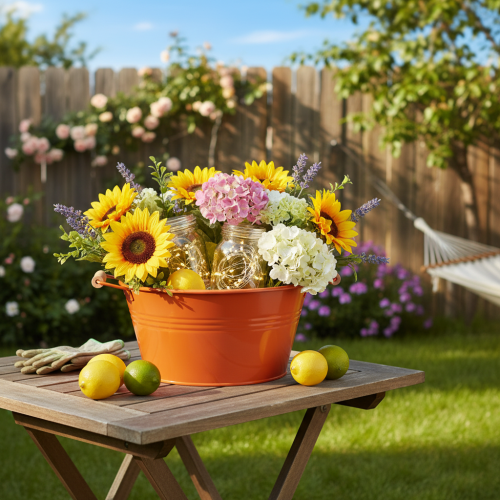 Itens Tigela decorativa com alças, metal, marrom-alaranjado, Ø29cm, A14,5cm