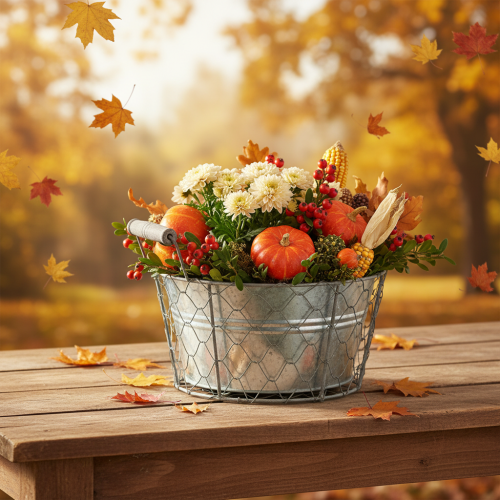 Itens Cesto para plantas com divisórias, cesto de arame, floreira, prata primavera, branco lavado, estilo shabby chic, Ø22cm A17,5cm