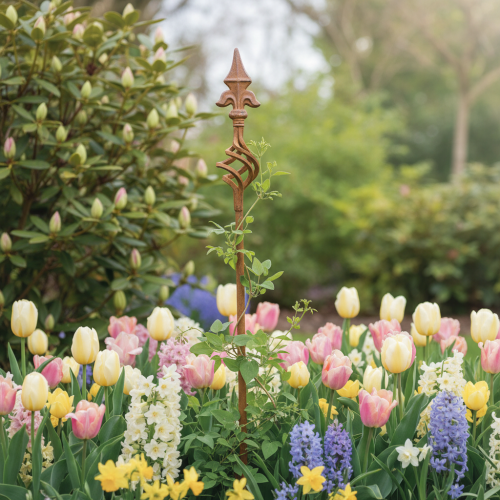 Itens Treliça de jardim com estaca para decoração de jardim com elemento decorativo de 115 cm