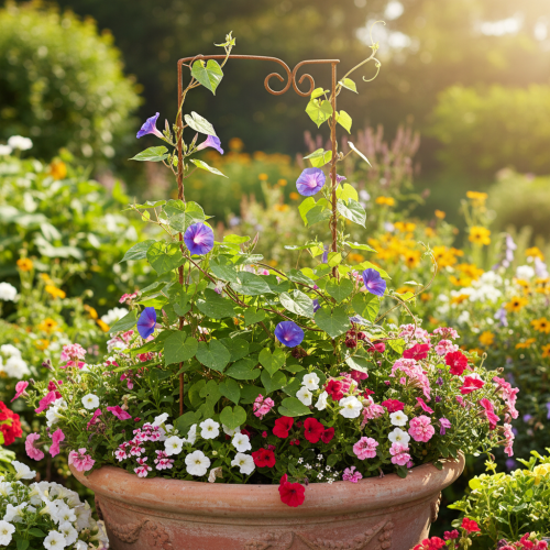 Itens Treliça, suporte para plantas trepadeiras, elemento decorativo curvo para canteiros e vasos de plantas, 75 cm