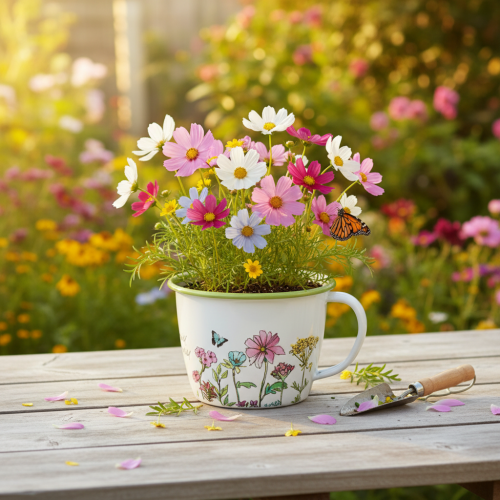 Itens Vaso decorativo esmaltado para plantas, Ø11cm A8cm