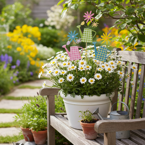 Itens Decorações de regador para enfeitar o jardim ou vasos de flores na primavera (12 peças)