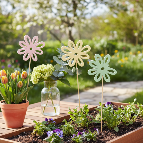 Itens Enfeites decorativos de flores para dar um toque primaveril a vasos e floreiras (16 peças)