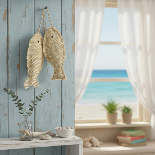 Pingente decorativo náutico para pendurar, peixe decorativo, 32 cm de altura. | Floristik24.pt