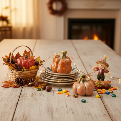 Conjunto de Abóboras: Abóboras decorativas pequenas para decoração de outono, 5 cm, 3 peças | Floristik24.pt