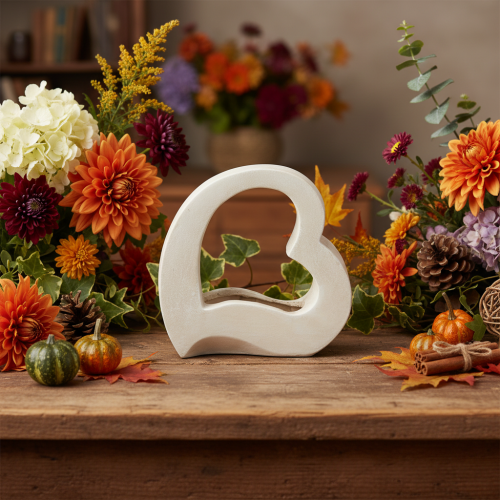 Itens Enfeite em formato de coração para plantas e arranjos florais, design vazado, formato moderno de coração, 19 cm