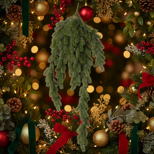 Ramo de pinheiro artificial para decoração de mesa de Natal, 108 cm | Floristik24.pt