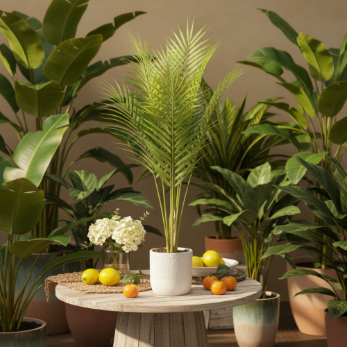 Ramo de palmeira artificial, planta artificial para arranjos, 90 cm | Floristik24.pt