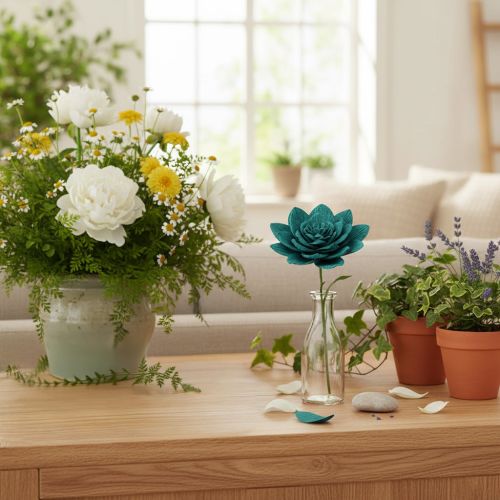 Itens Papel crepom para floristas, azul, rolo de 50x250cm