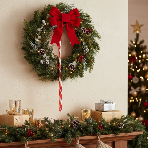 Decoração natalina artificial de bengala doce, 60 cm, 3 peças | Floristik24.pt